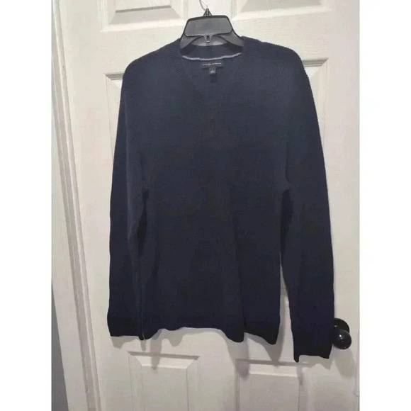 Banana Republic Men’s Navy‎ Blue Wool Blend Sweater Knit Business Size LARGE - Picture 8 of 8